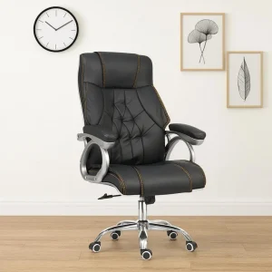 Black leather executive chair