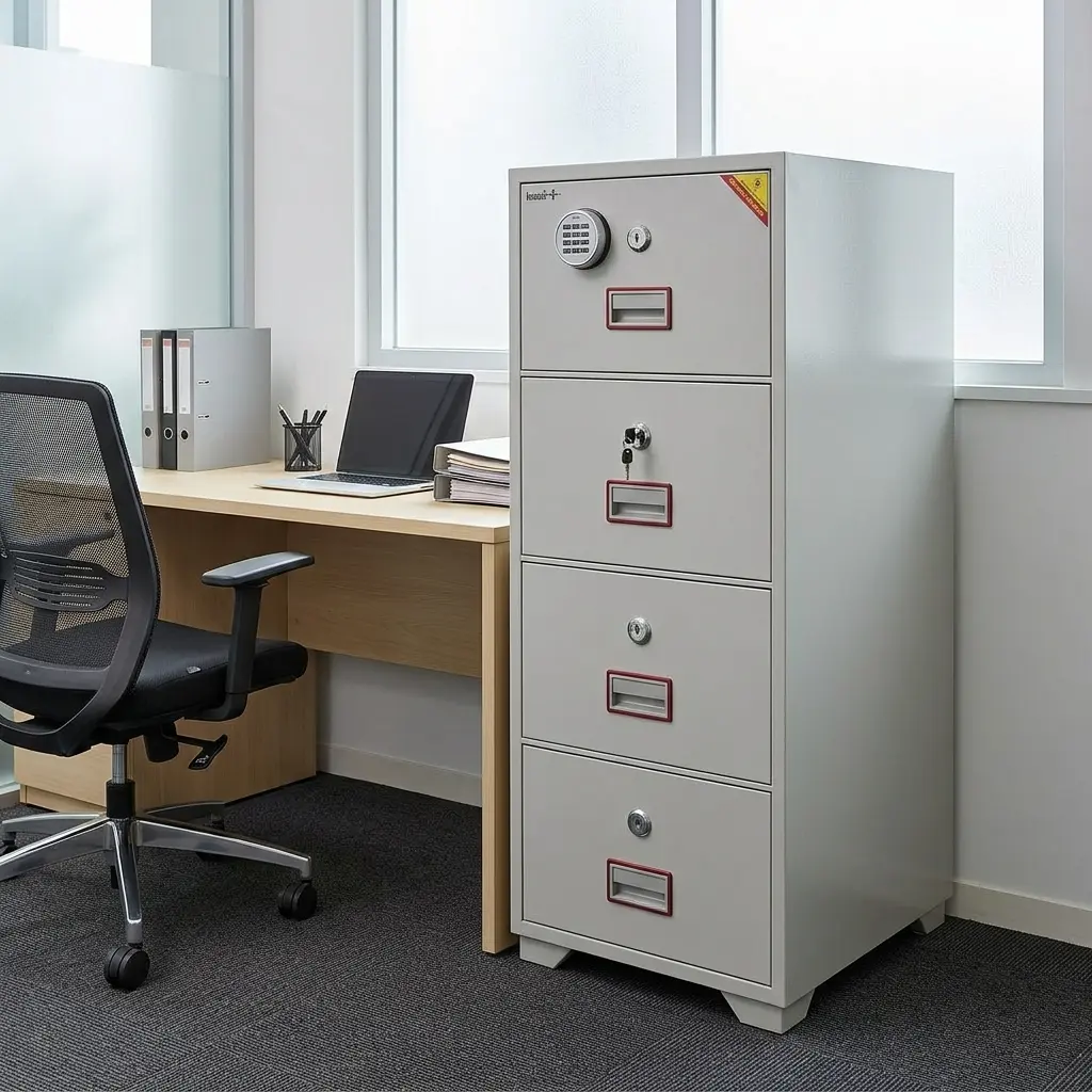 4-Drawer Fireproof File Cabinet - Image 2