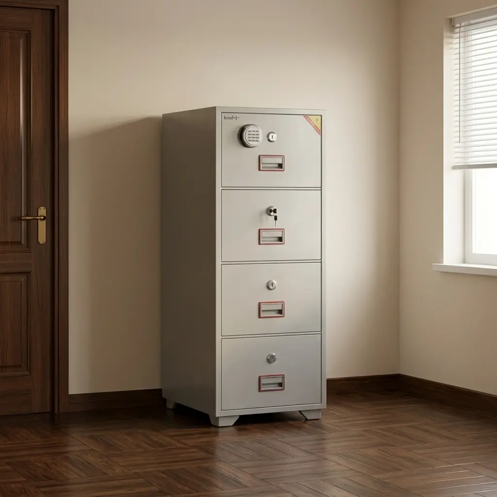 4-Drawer Fireproof File Cabinet - Image 3